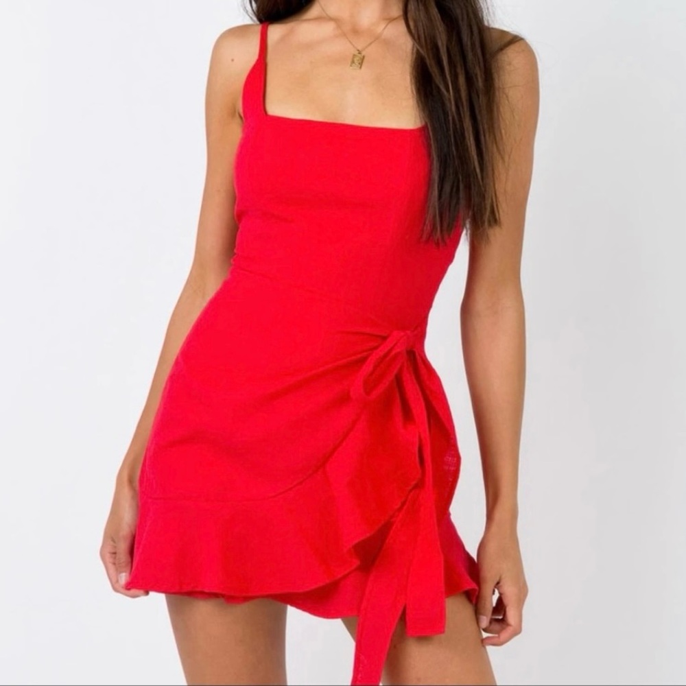 Princess Polly Vibrant Red Mini Dress size 8